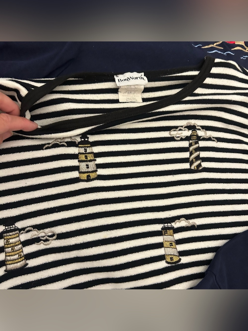 Vintage “coastal grandma” shirts (lot of 5)